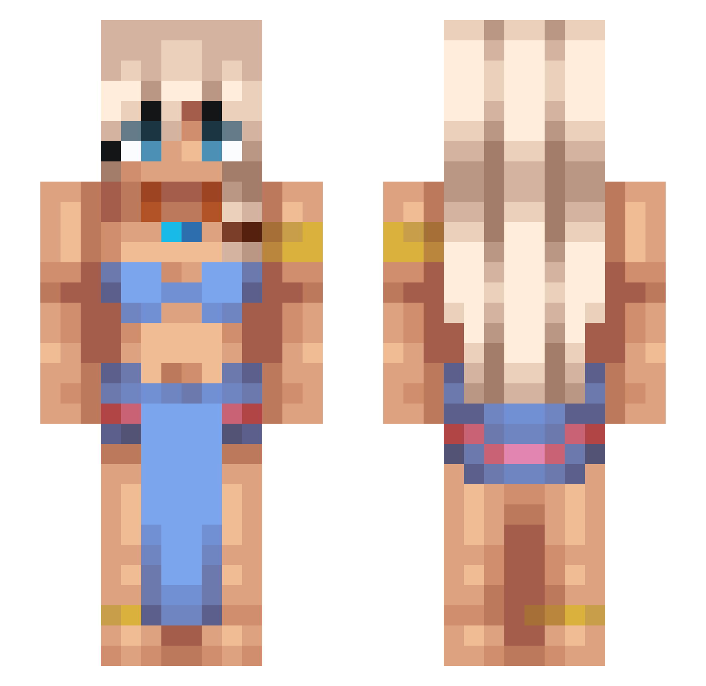 xxenigma23xx Minecraft skin, front and back view