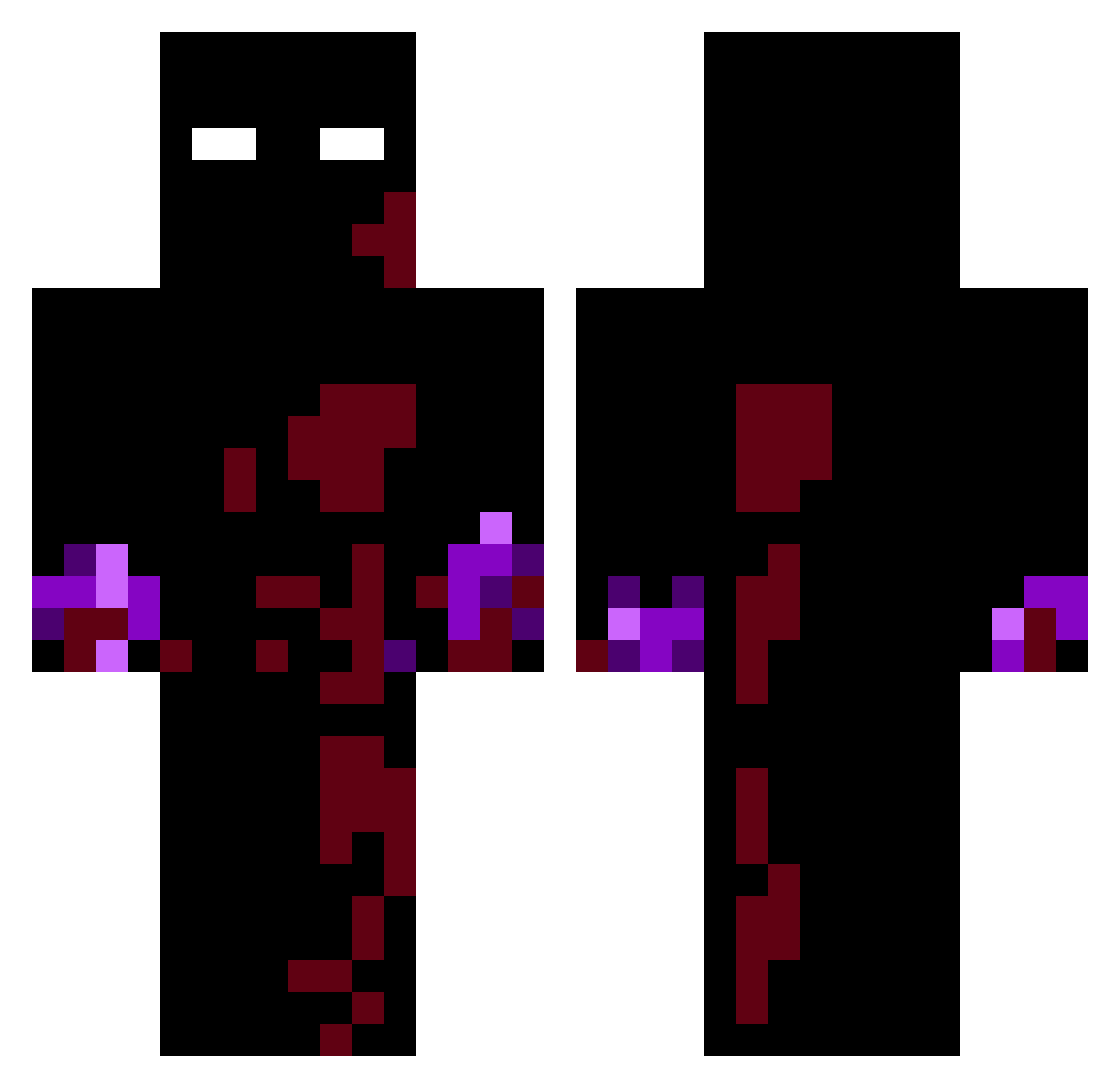 sonoMrDark Minecraft skin, front and back view