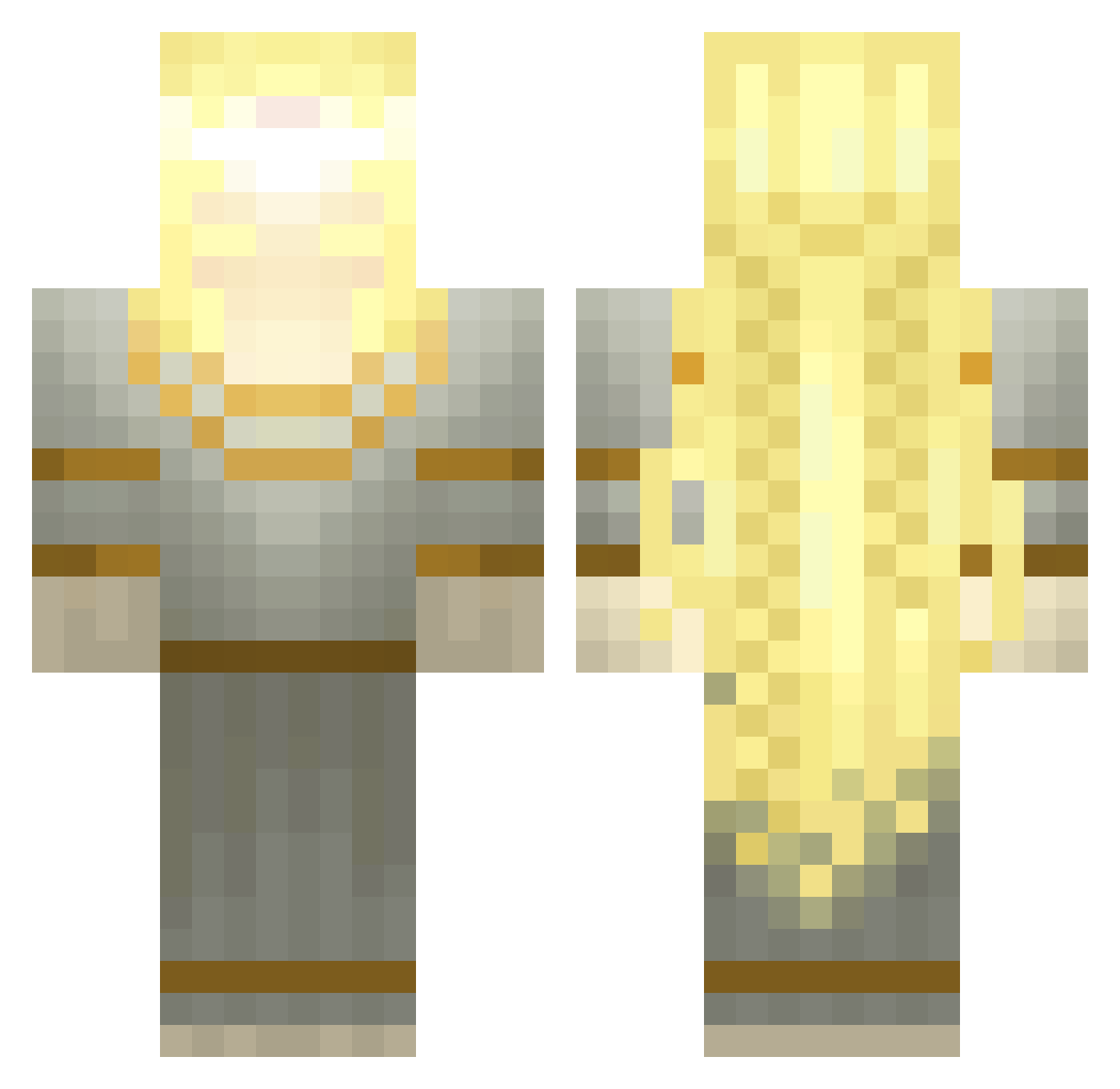 Lolduddudsans Minecraft skin, front and back view