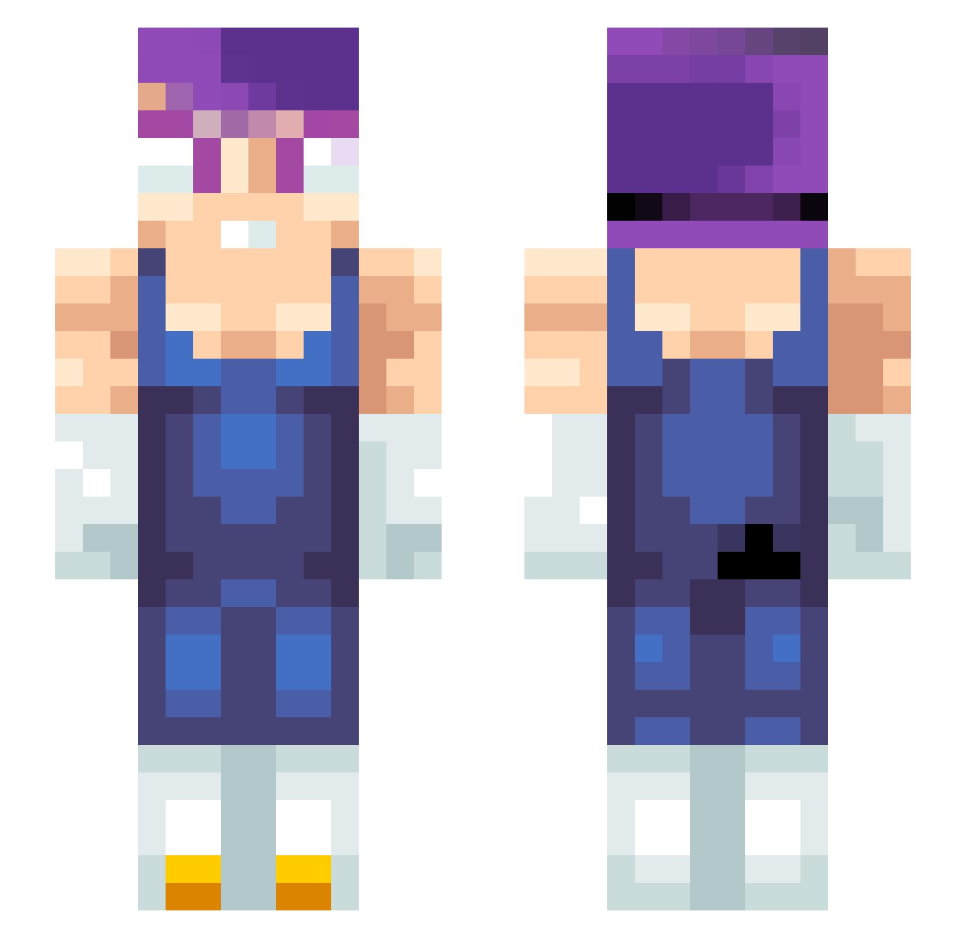 LinhSkyilfUwU Minecraft skin, front and back view