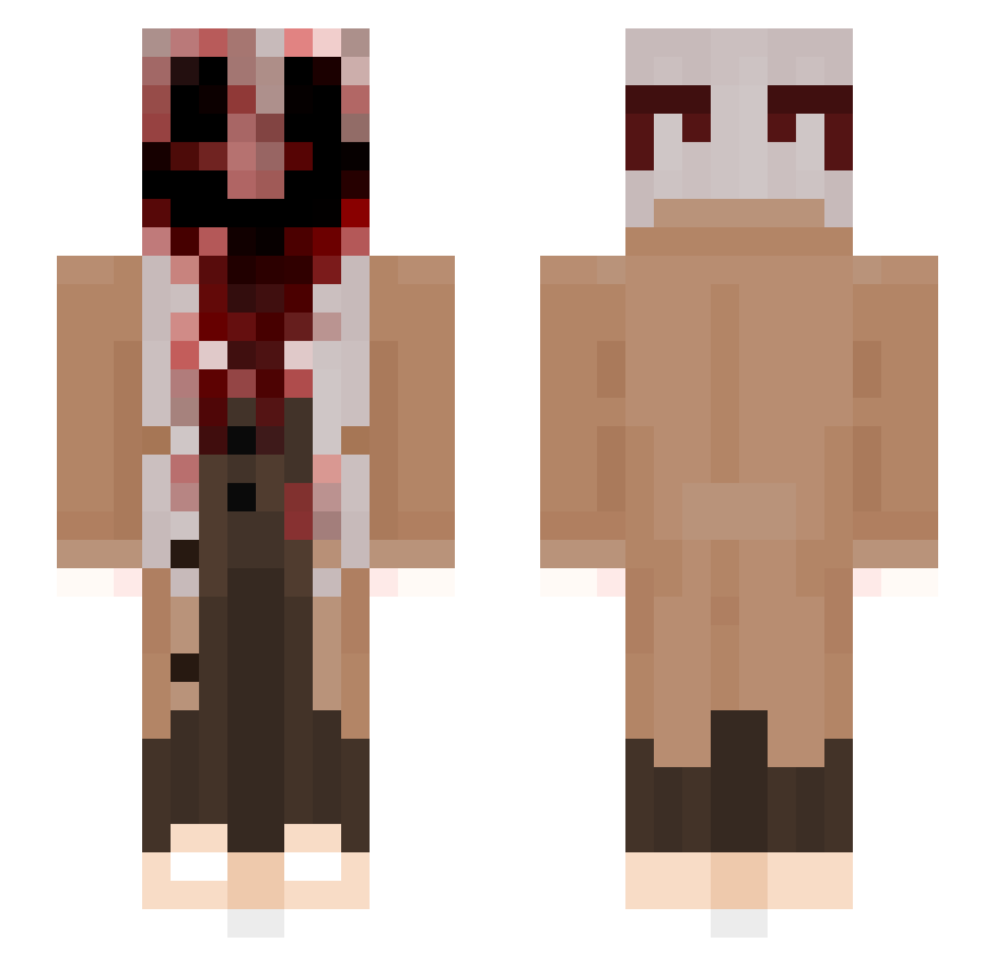 Fineish Minecraft skin, front and back view