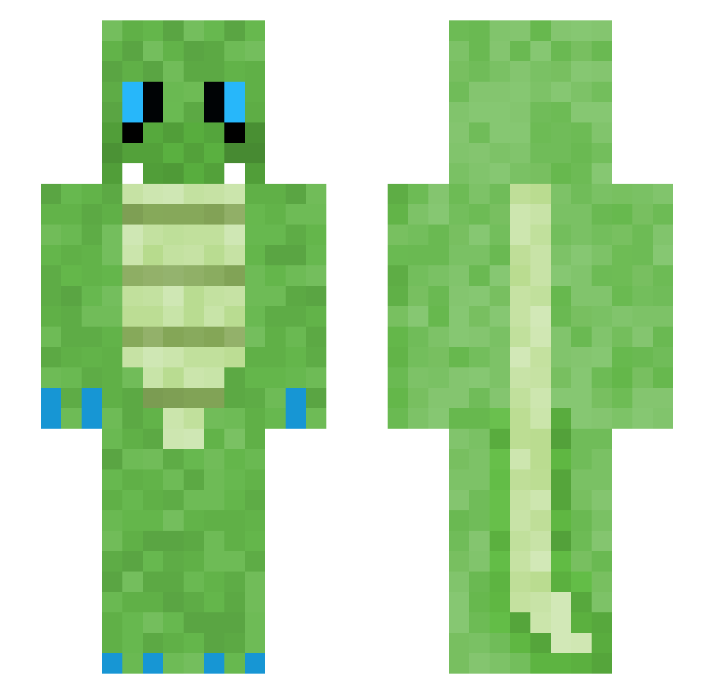 Aliat0rTfujBoss Minecraft skin, front and back view