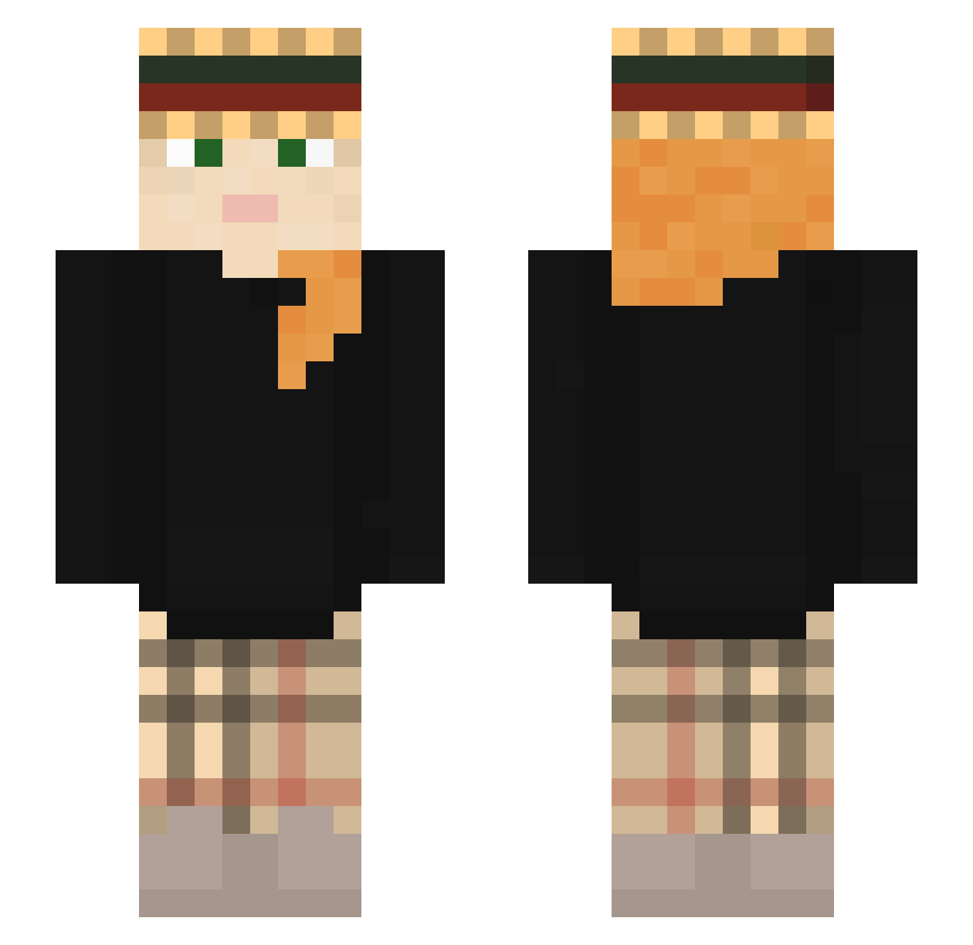 ricardxh Minecraft skin, front and back view