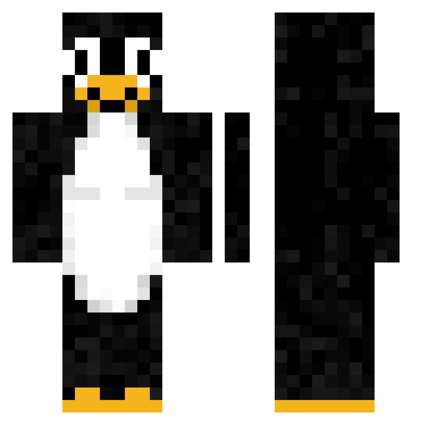 Cohamalex Minecraft skin, front and back view