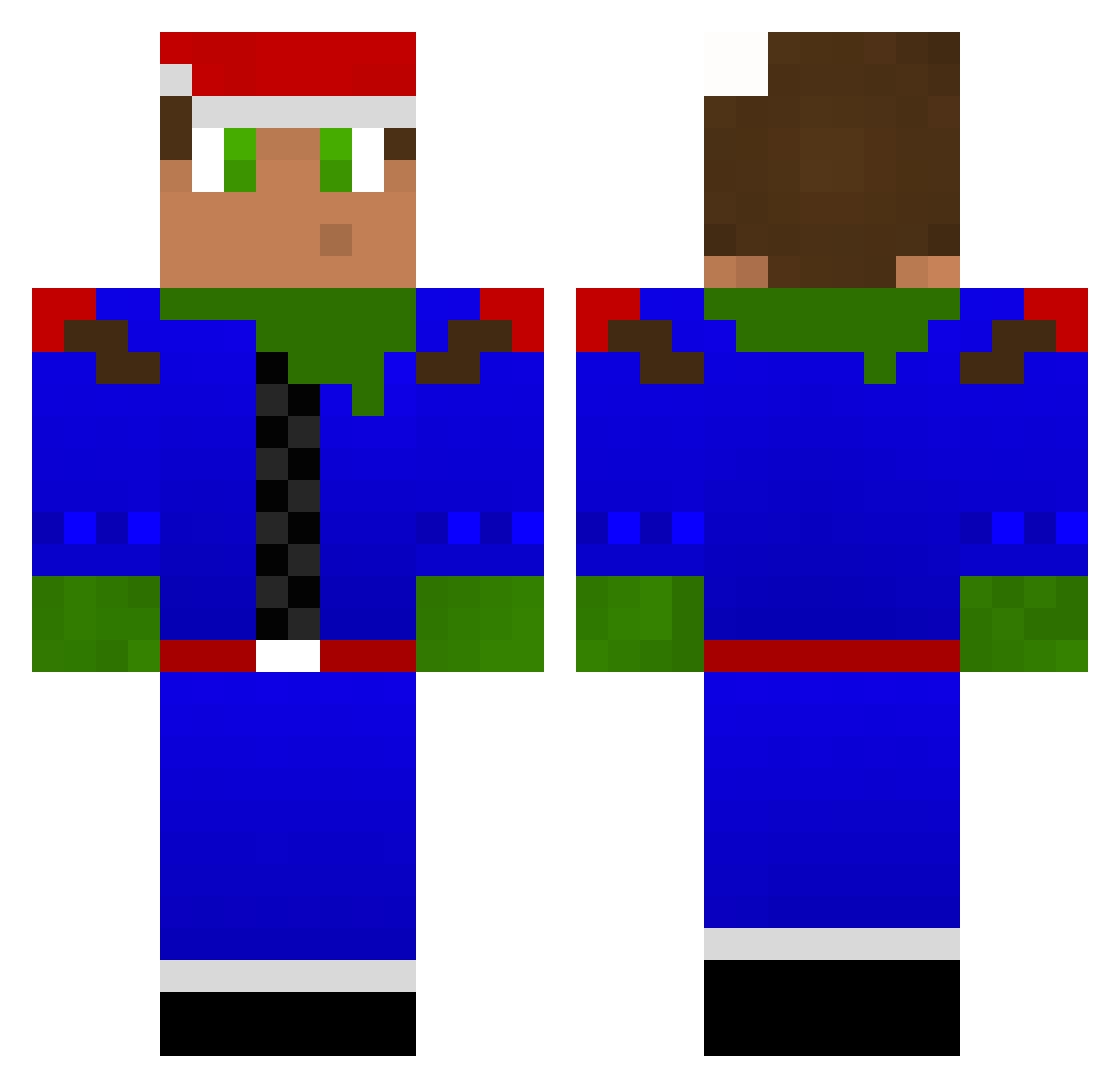 Edderc0p Minecraft skin, front and back view