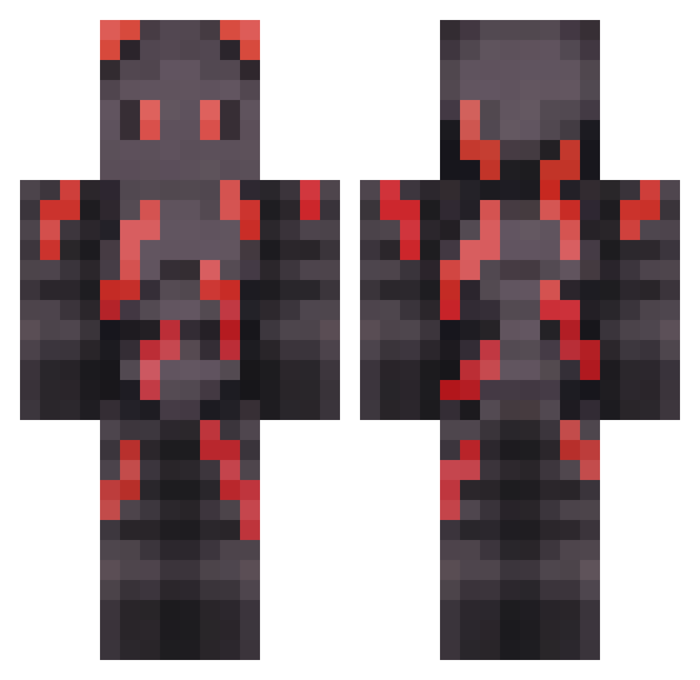 koobsi Minecraft skin, front and back view