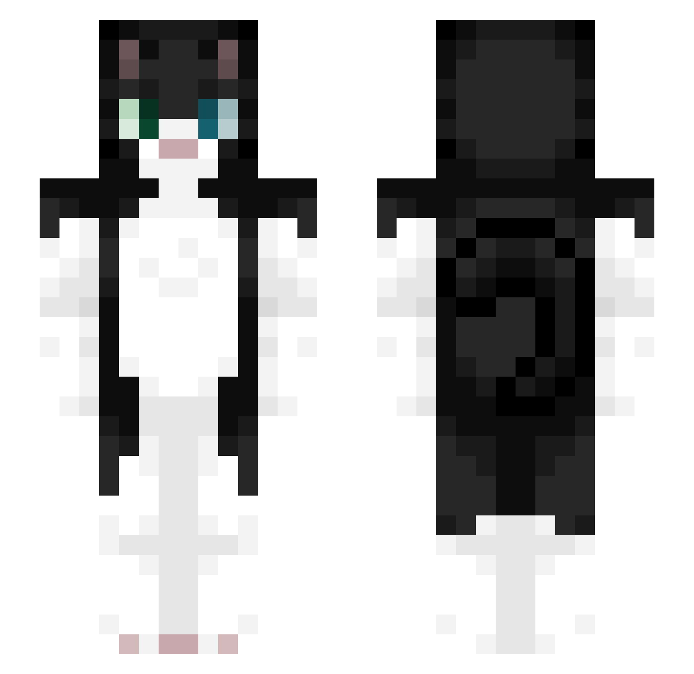 Doodlenoodle16 Minecraft skin, front and back view