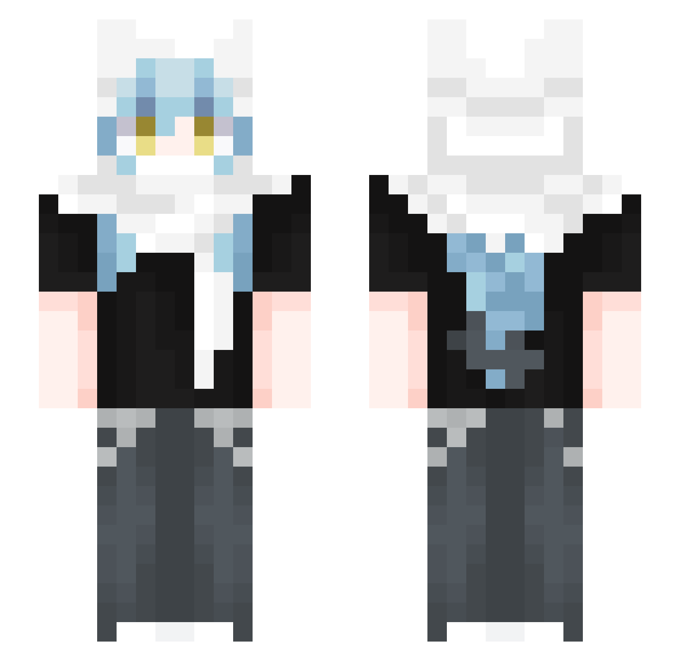 shundayoo Minecraft skin, front and back view