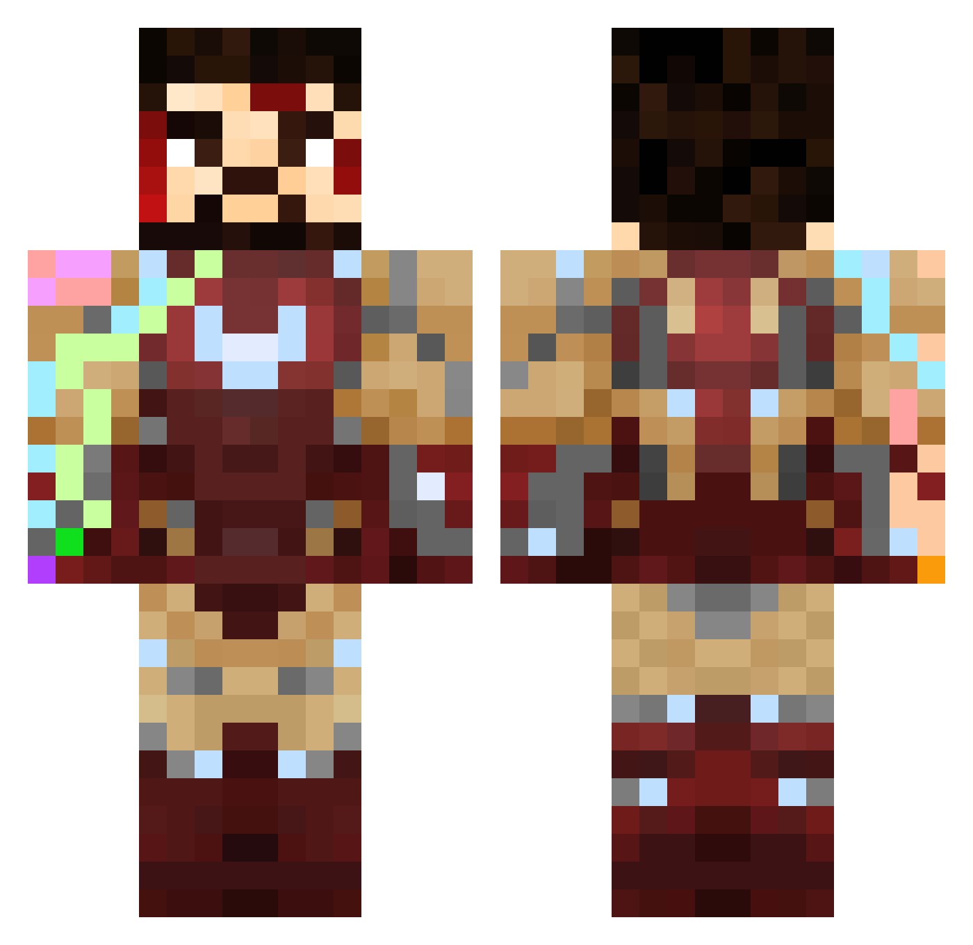 Riku_Rulez_U Minecraft skin, front and back view