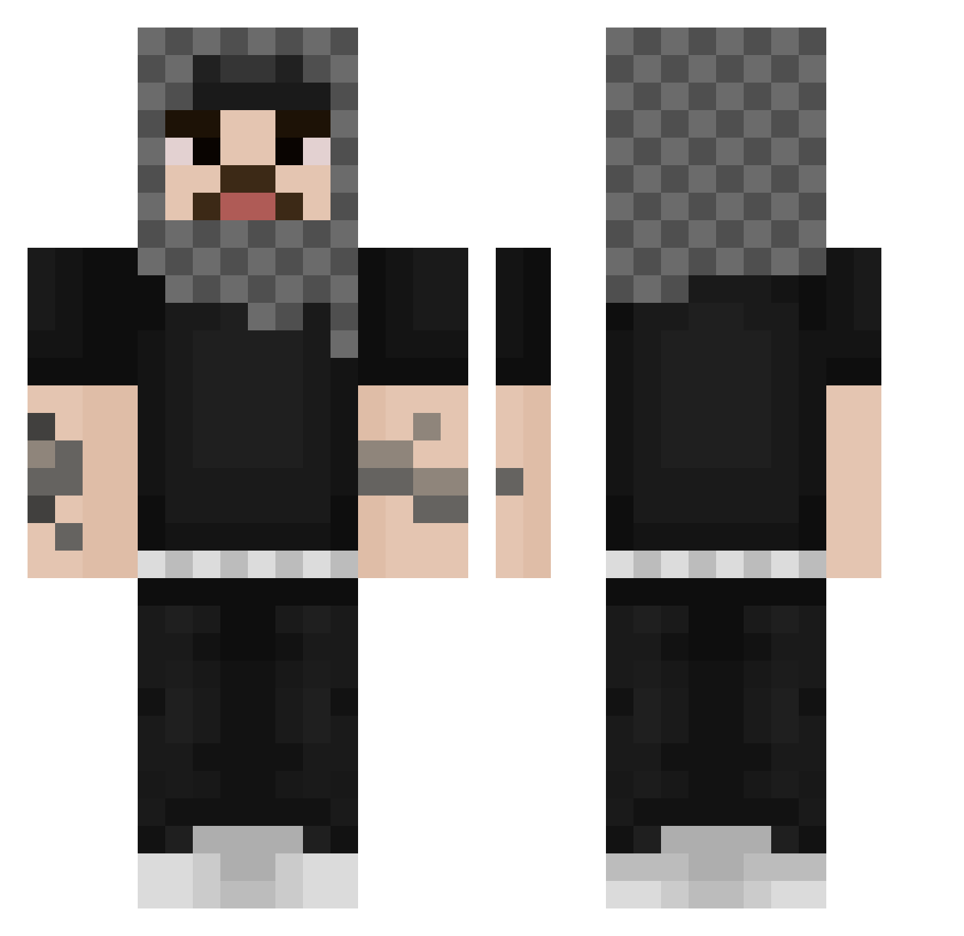 m_rtyr Minecraft skin, front and back view