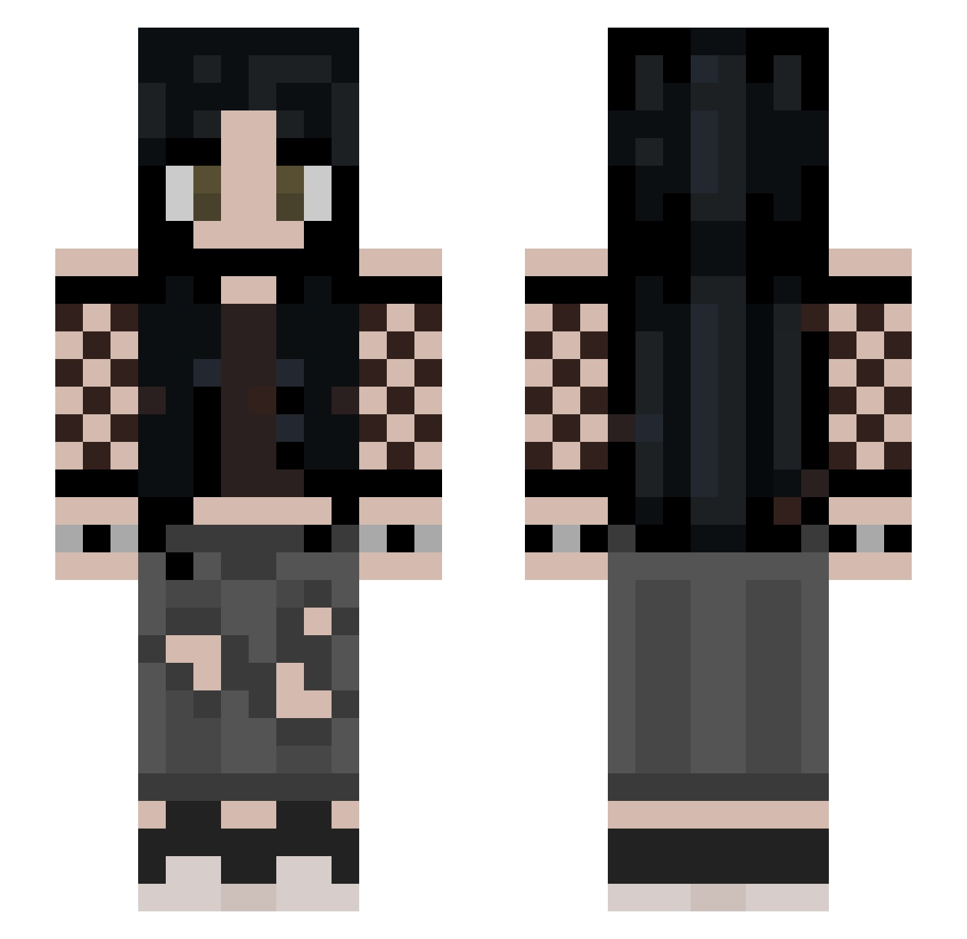 La_xy Minecraft skin, front and back view