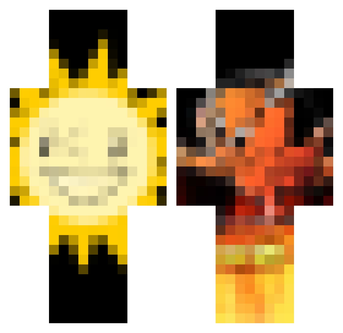 Hohensyburg Minecraft skin, front and back view