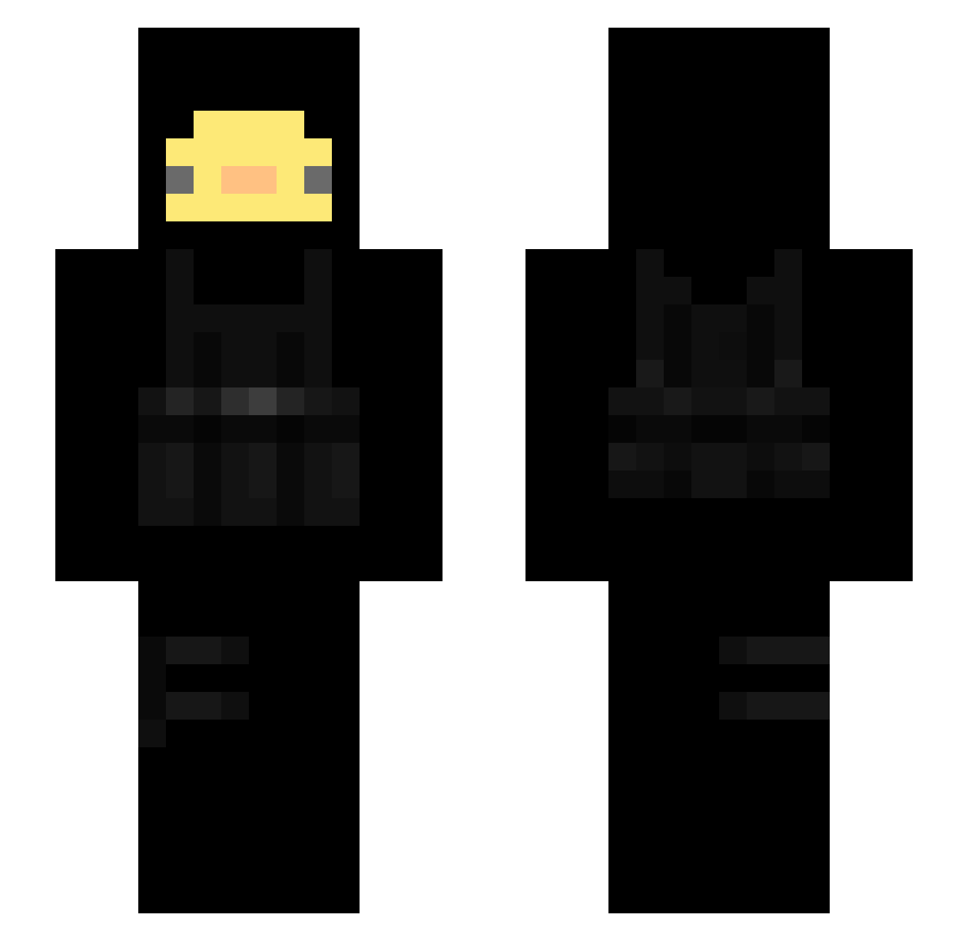 Shulzi Minecraft skin, front and back view