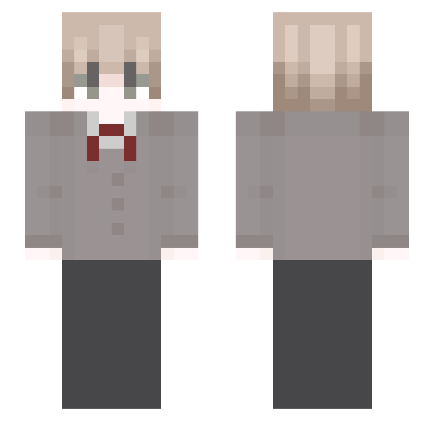 SayGoodFight Minecraft skin, front and back view