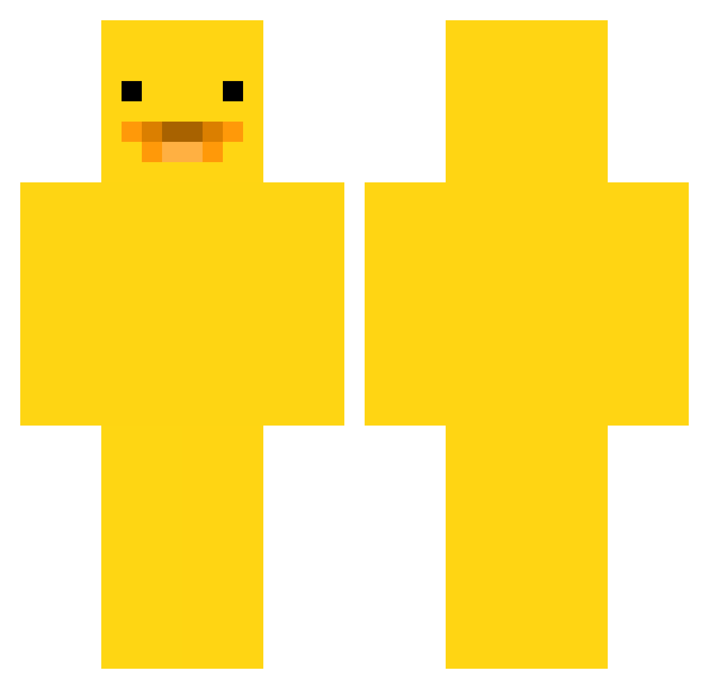 rkeb Minecraft skin, front and back view