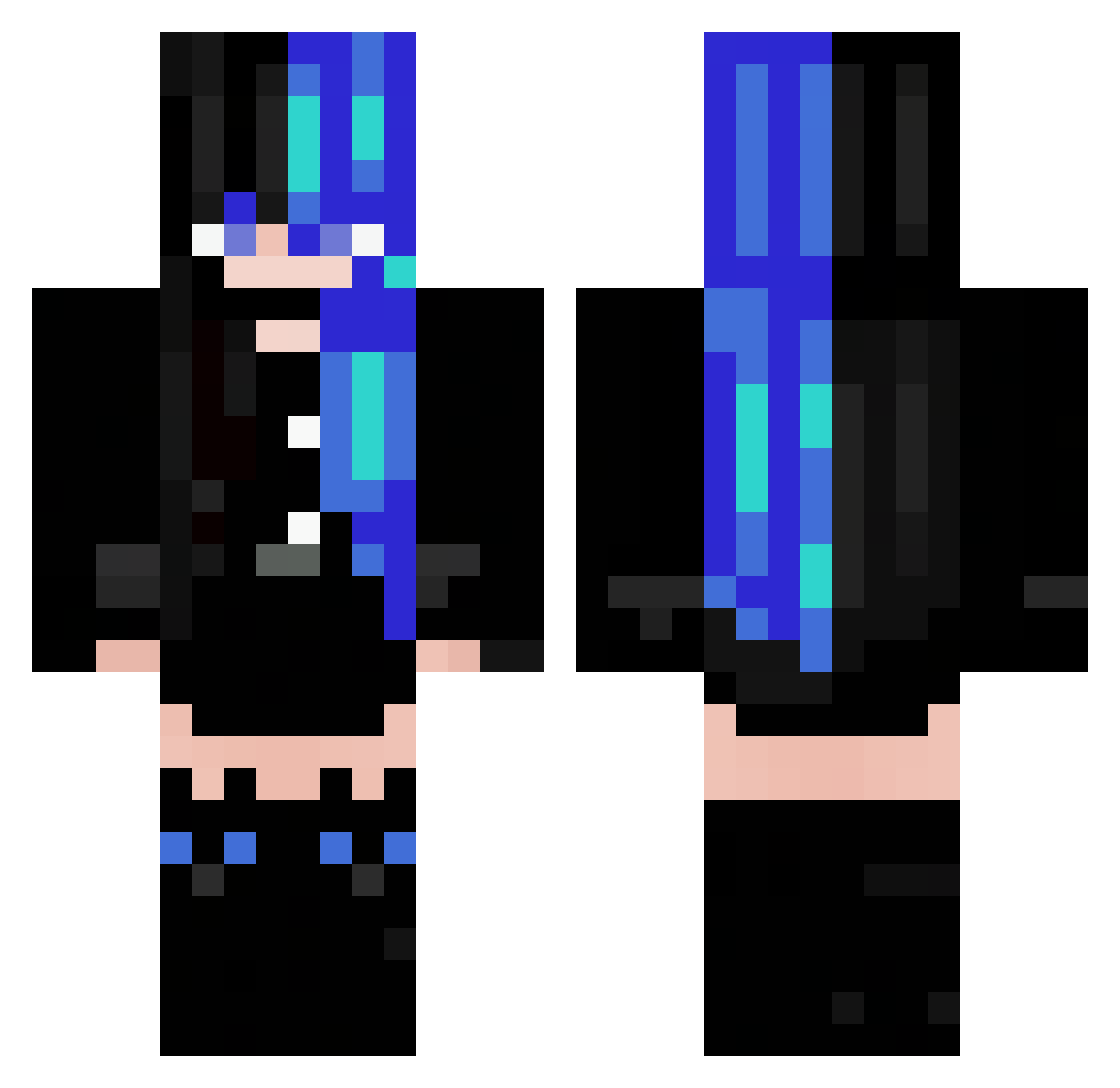 Q483 Minecraft skin, front and back view