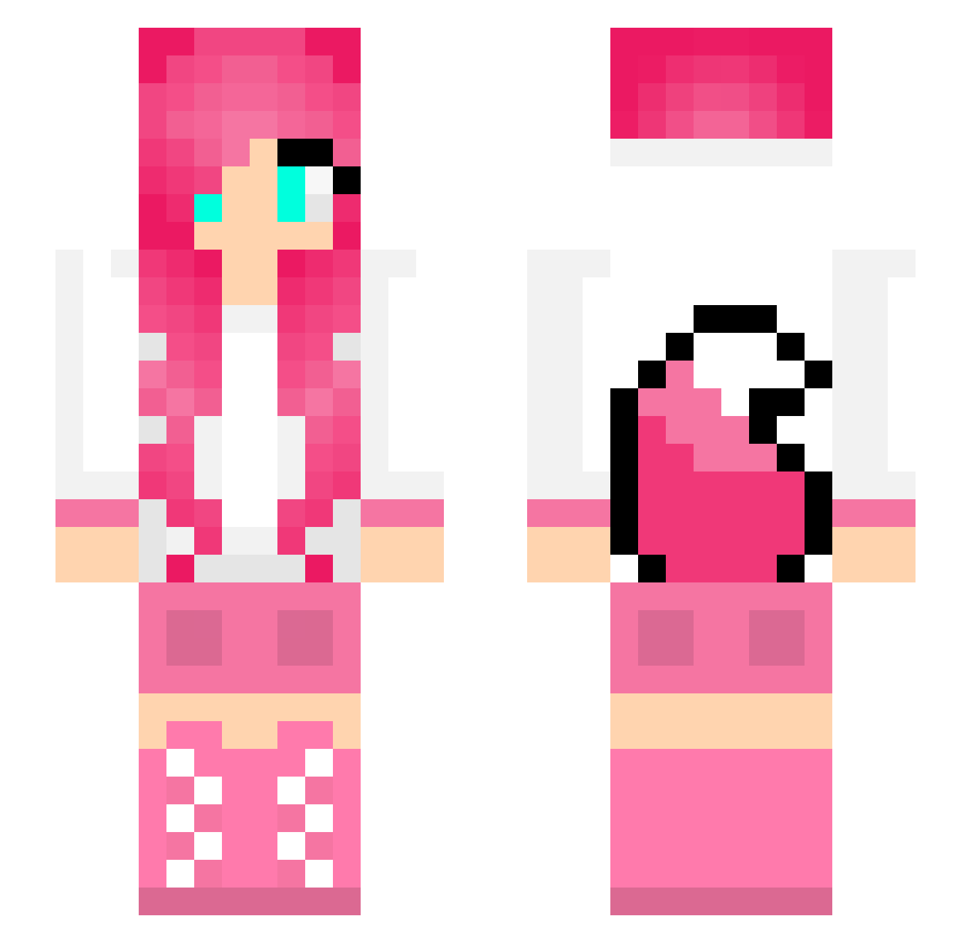 shneyun Minecraft skin, front and back view