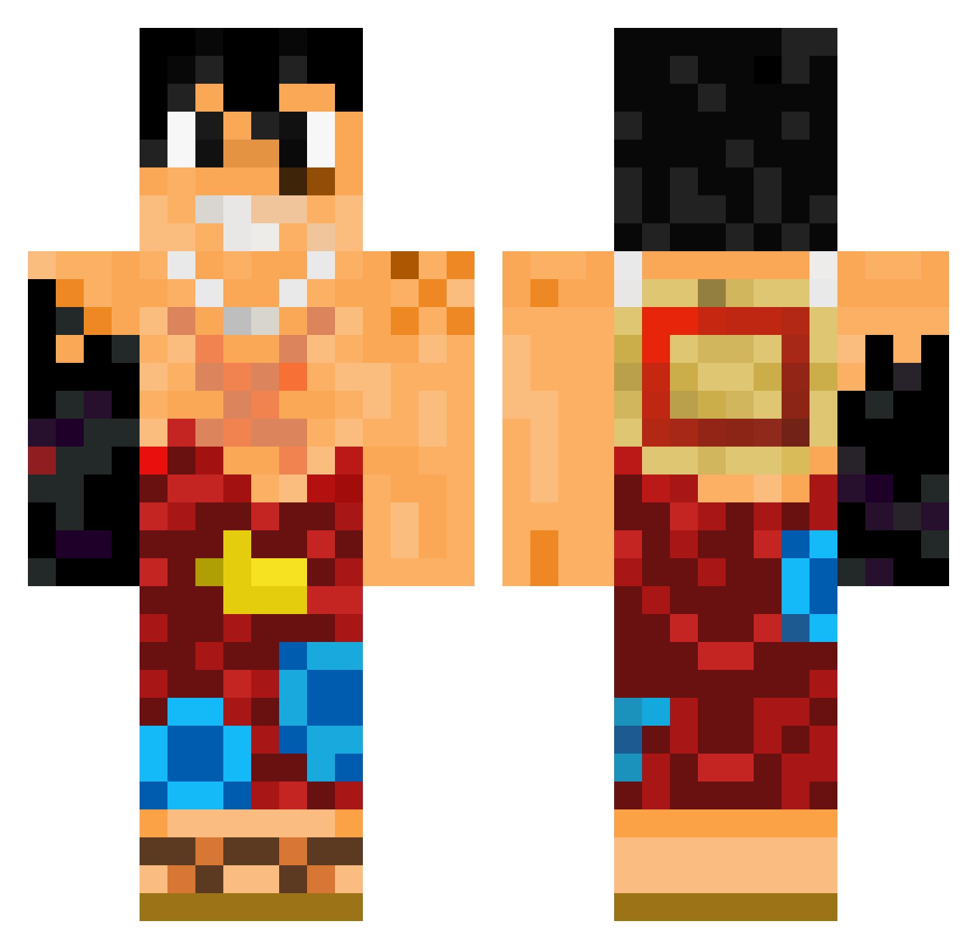 Ermaniu Minecraft skin, front and back view