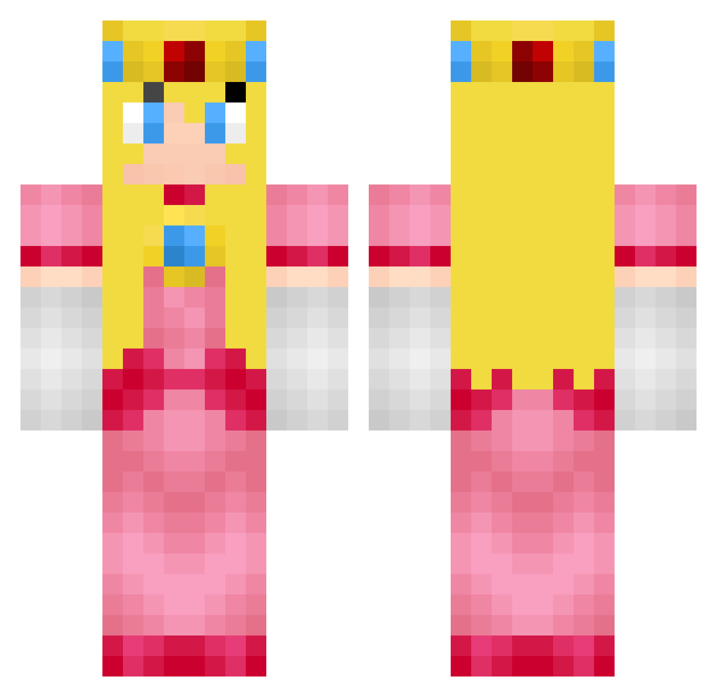 Sigma_Saasmuel Minecraft skin, front and back view