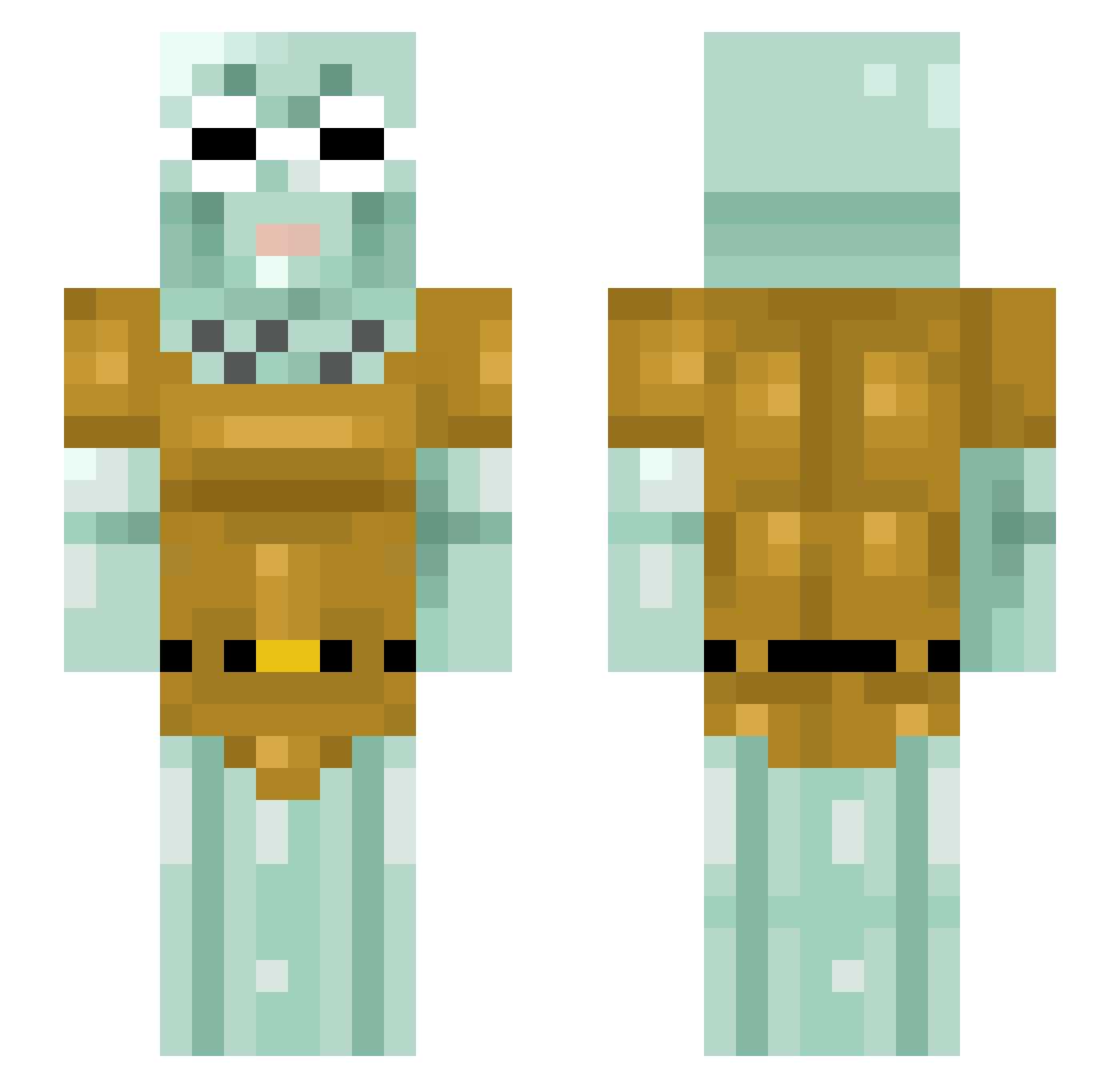 Hartz4Russe Minecraft skin, front and back view