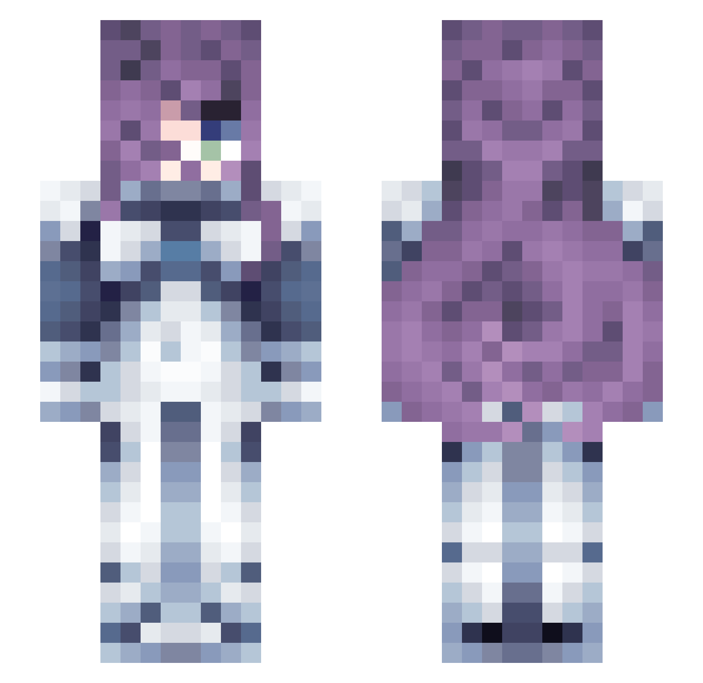 afiais Minecraft skin, front and back view