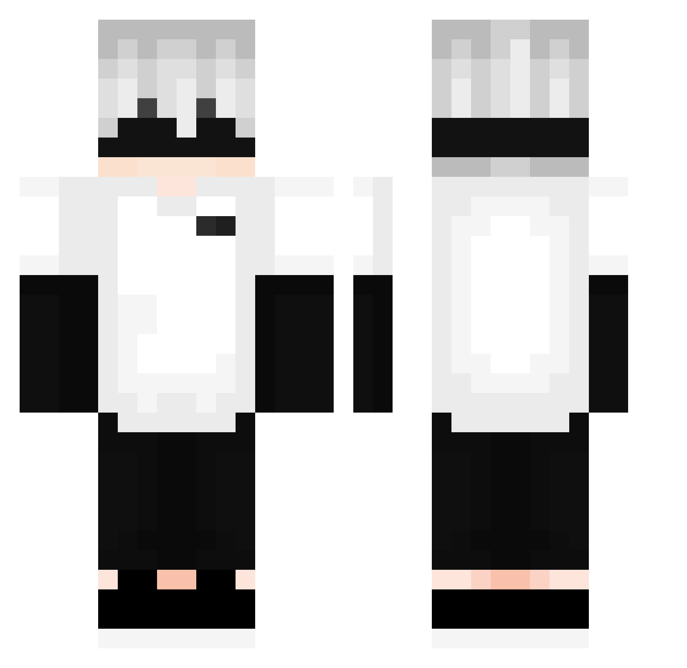 Ken94666 Minecraft skin, front and back view