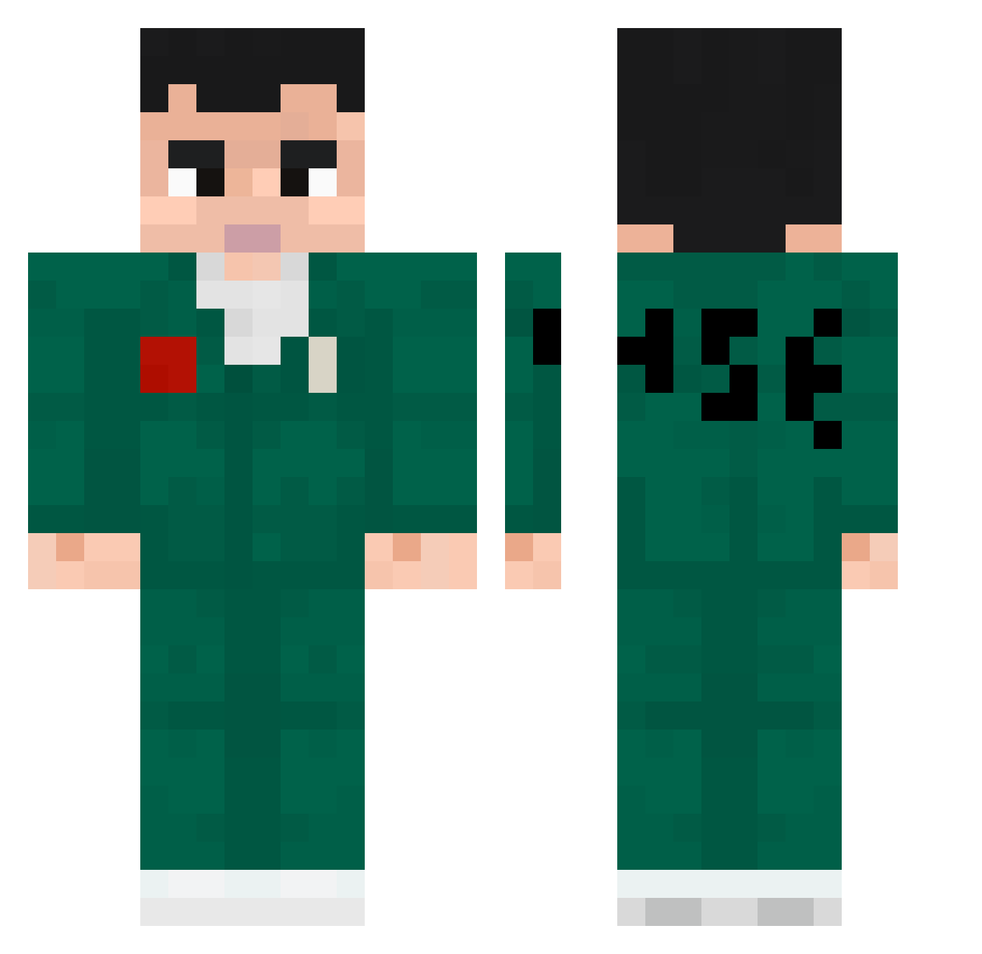 Goldendanielp10 Minecraft skin, front and back view