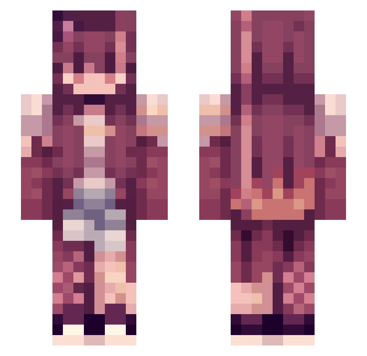 SirSasper Minecraft skin, front and back view