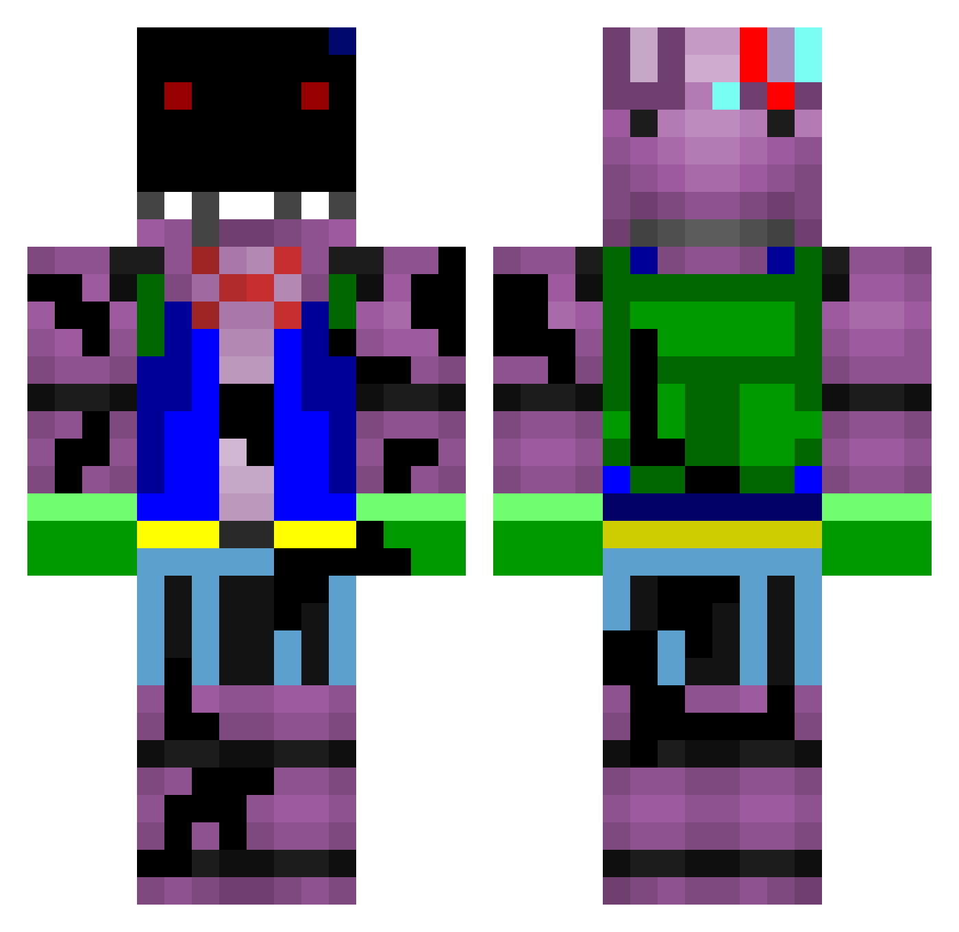 spirit2137 Minecraft skin, front and back view