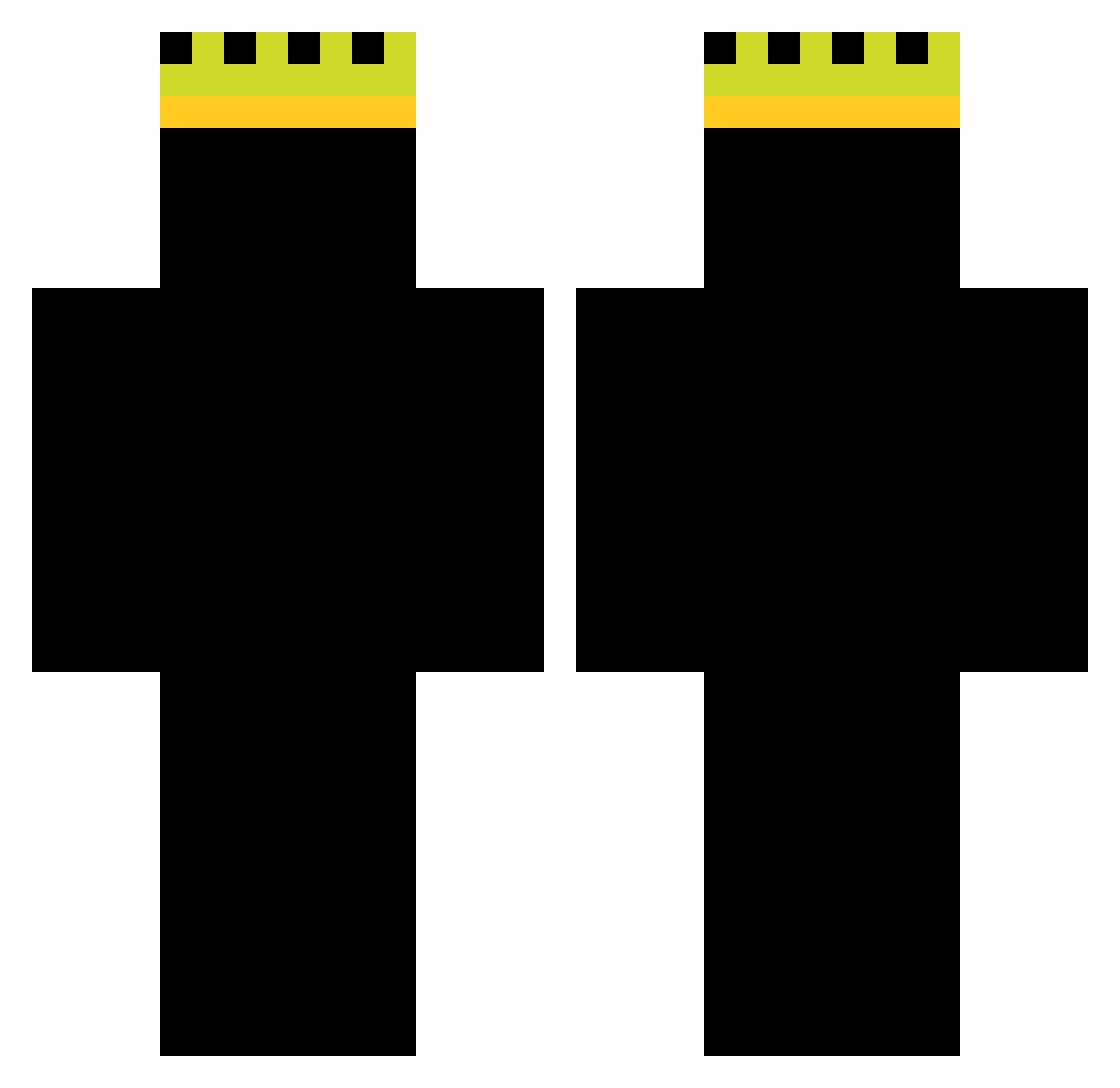 PUNGBYKUNG Minecraft skin, front and back view