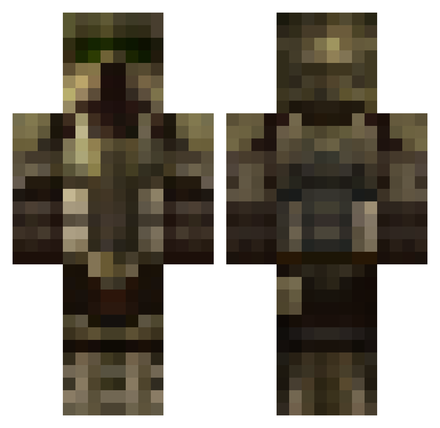 JulesTheOG Minecraft skin, front and back view