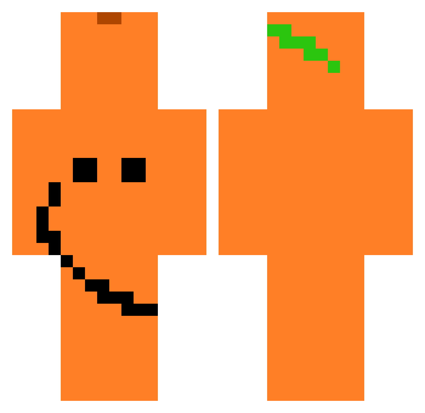 Xreasy45 Minecraft skin, front and back view