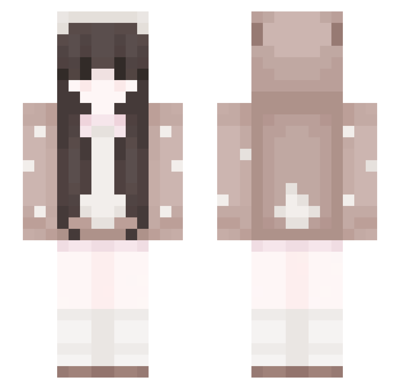 misclaims Minecraft skin, front and back view