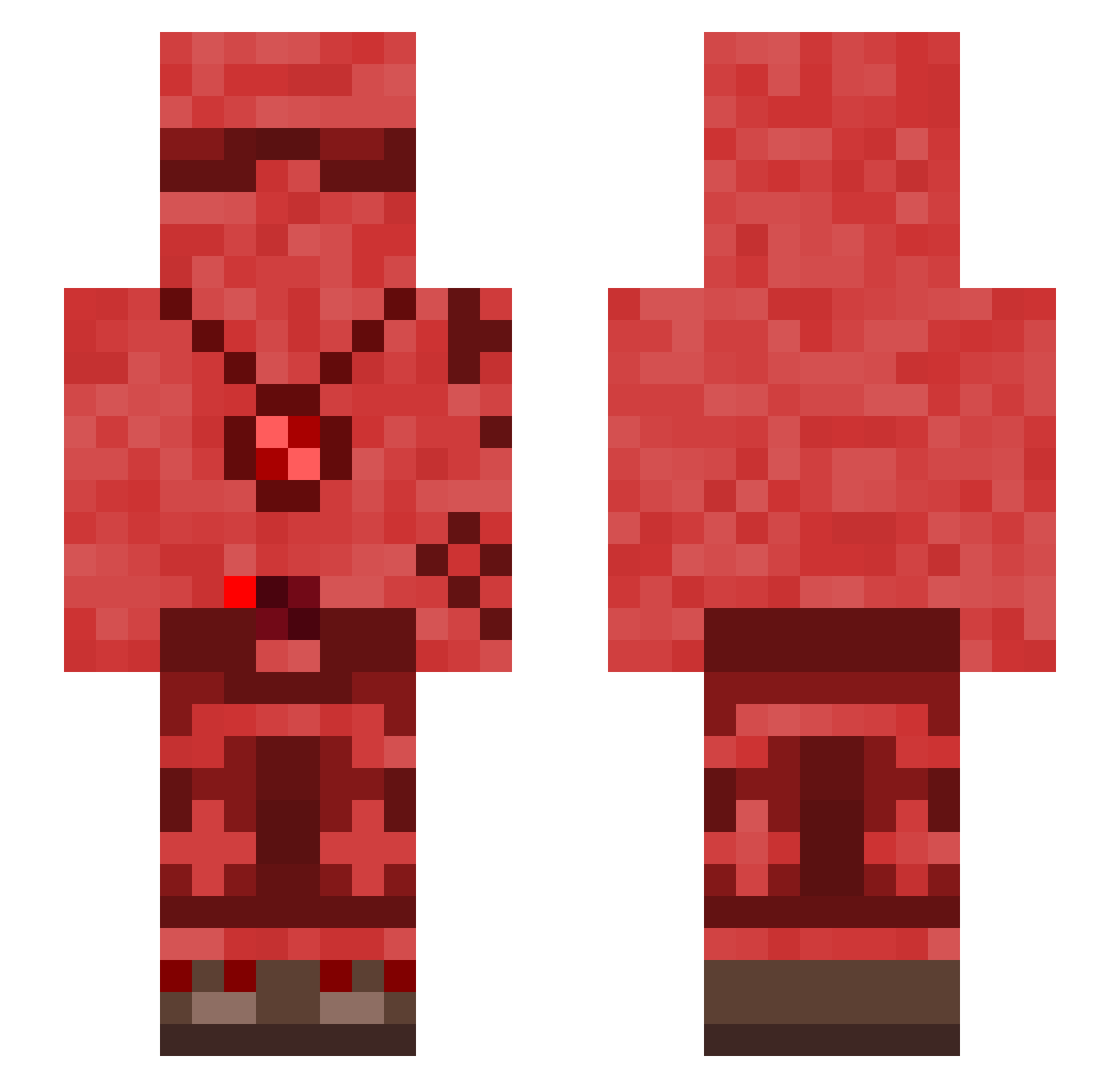 Merkurito Minecraft skin, front and back view