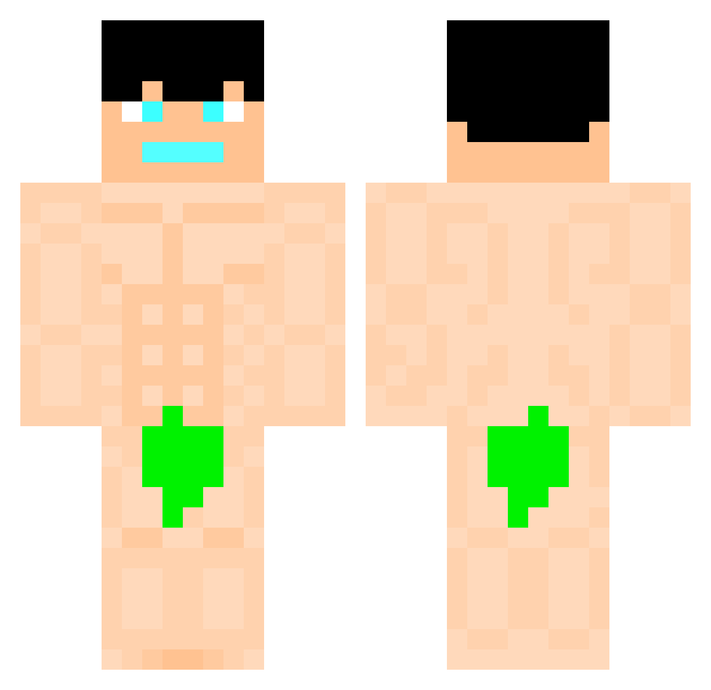 GYU_BHIN Minecraft skin, front and back view