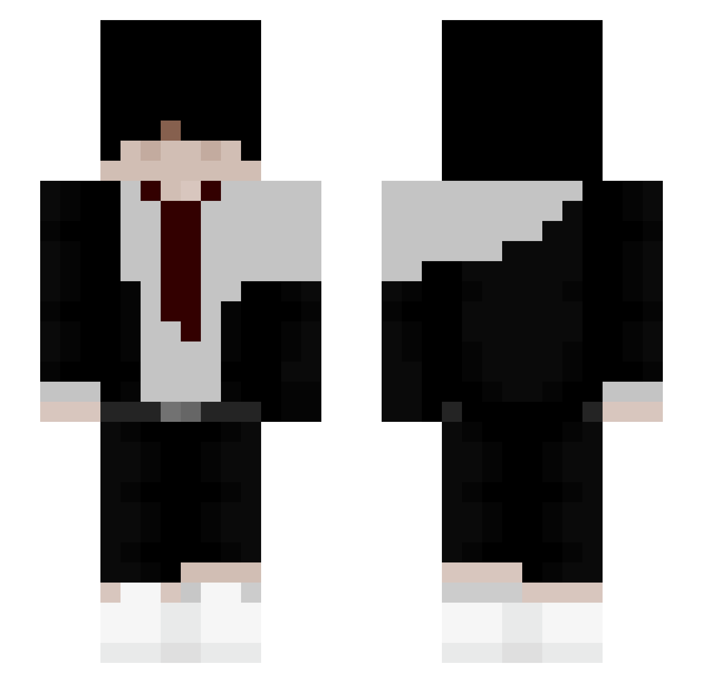 tykae Minecraft skin, front and back view