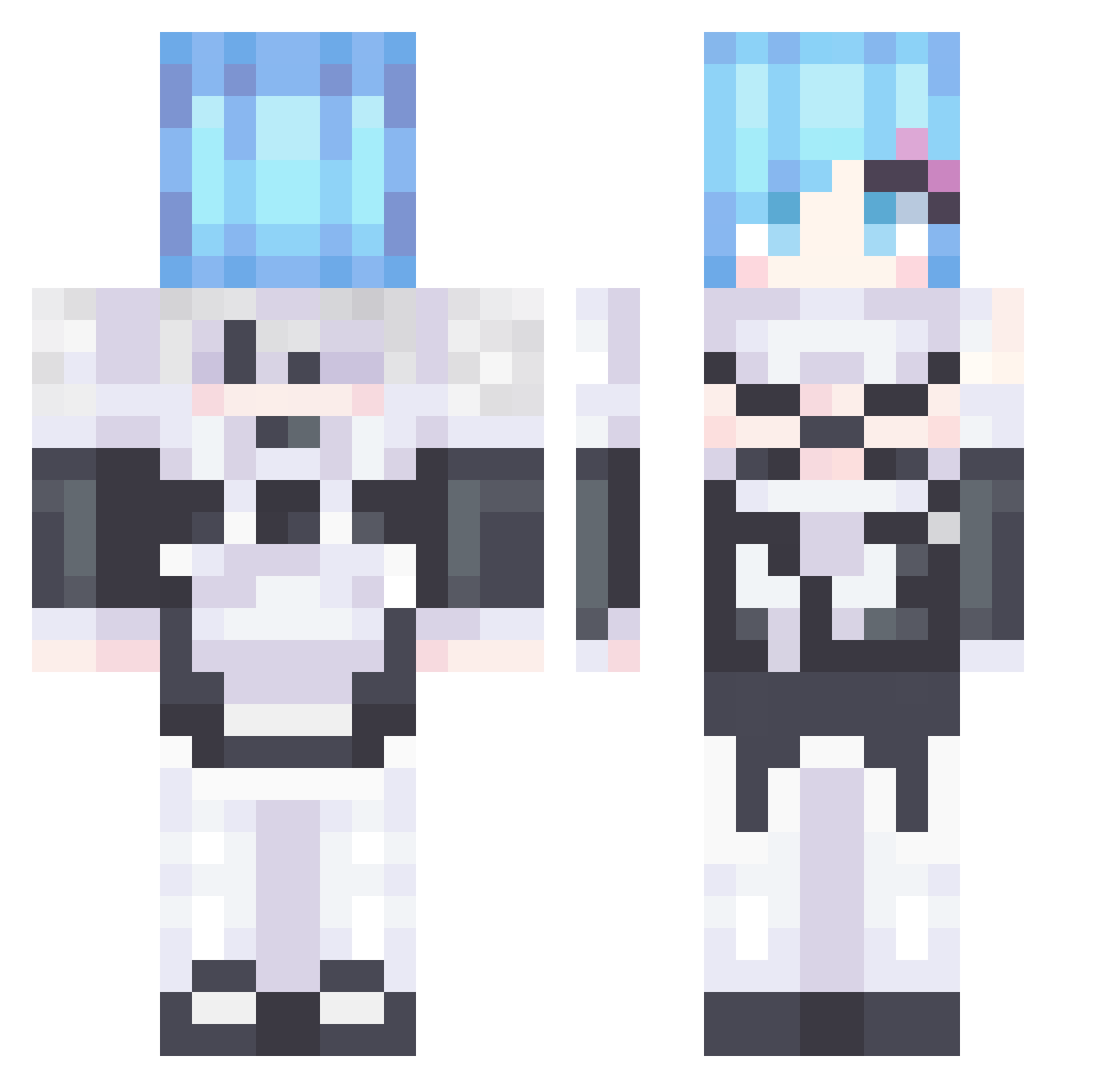 dengmahal Minecraft skin, front and back view