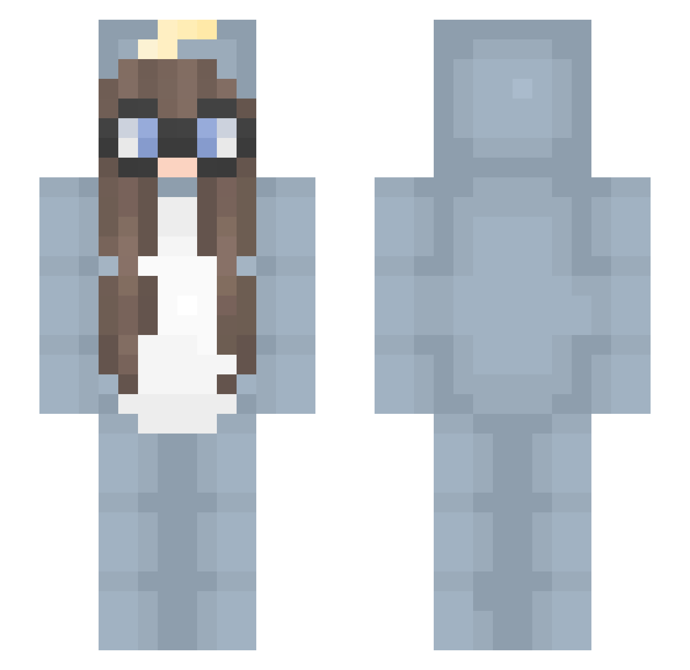 DivineVoice Minecraft skin, front and back view