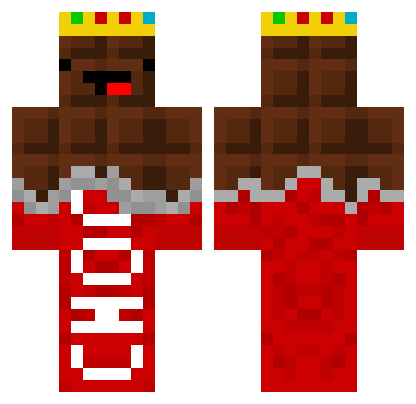 TheGuyNamedChris Minecraft skin, front and back view