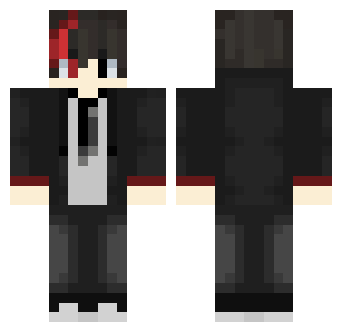 CreditCardDept Minecraft skin, front and back view