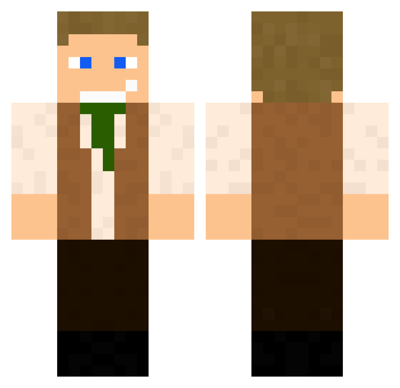 Rashondala Minecraft skin, front and back view