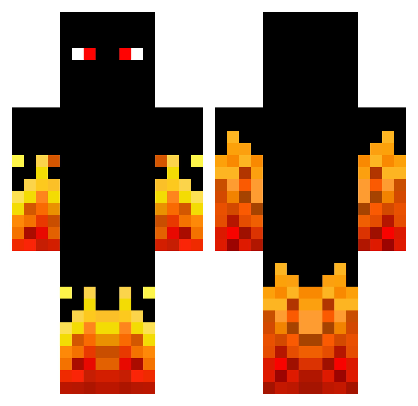 Gu4rte Minecraft skin, front and back view