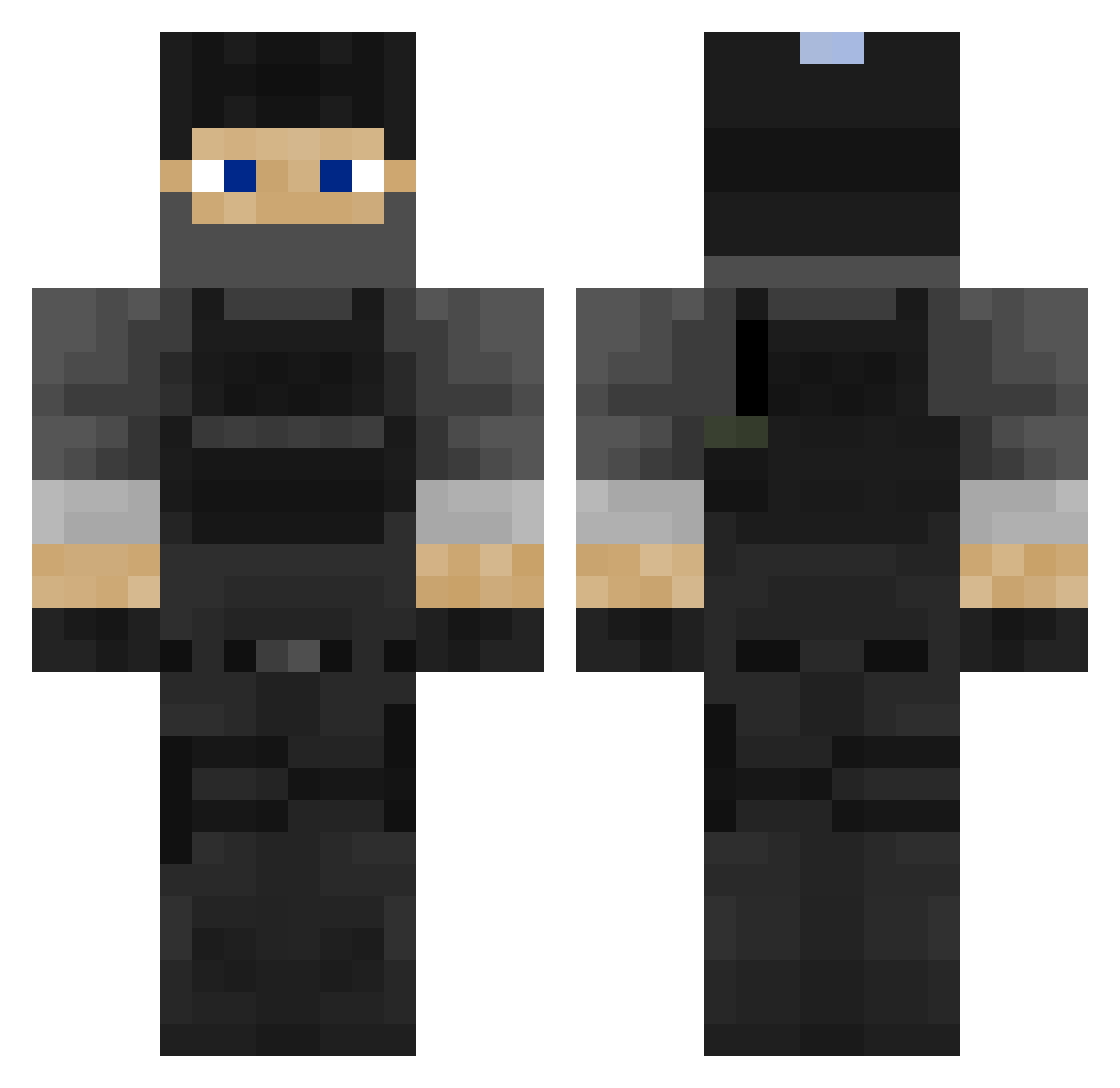 gallihalli77 Minecraft skin, front and back view
