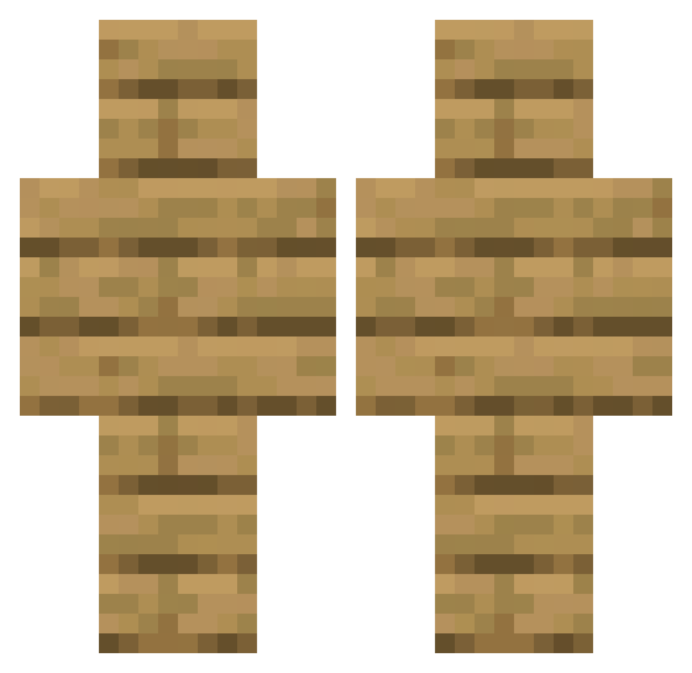 ricochetlove Minecraft skin, front and back view