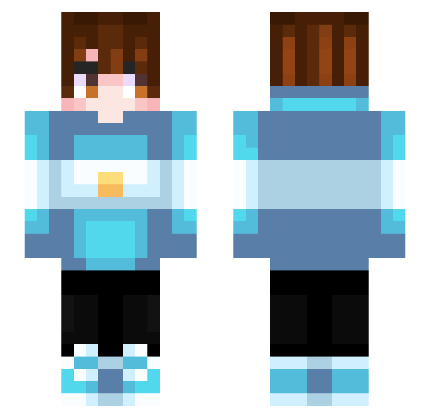 SrLuth Minecraft skin, front and back view