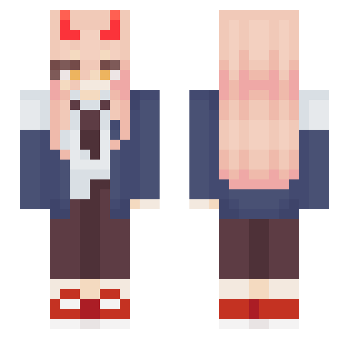 GEN_EXO Minecraft skin, front and back view