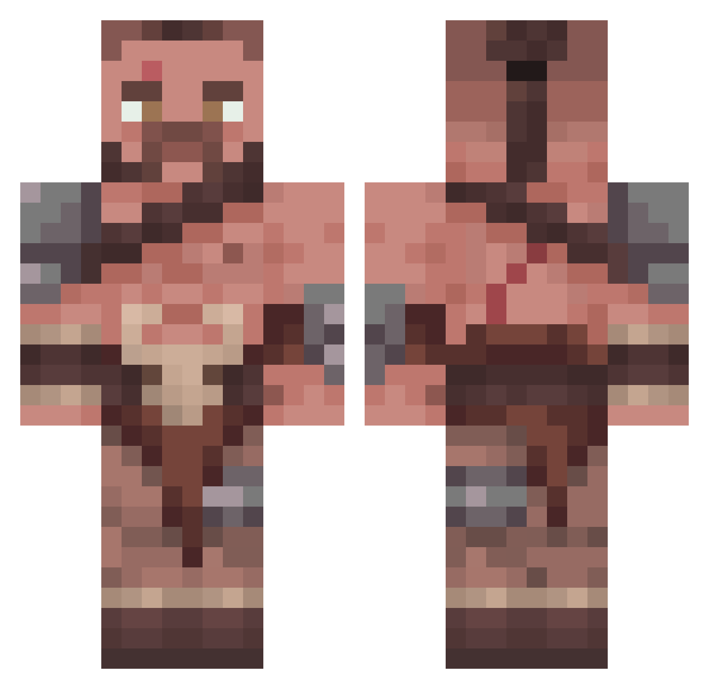 YetusLeFetus Minecraft skin, front and back view