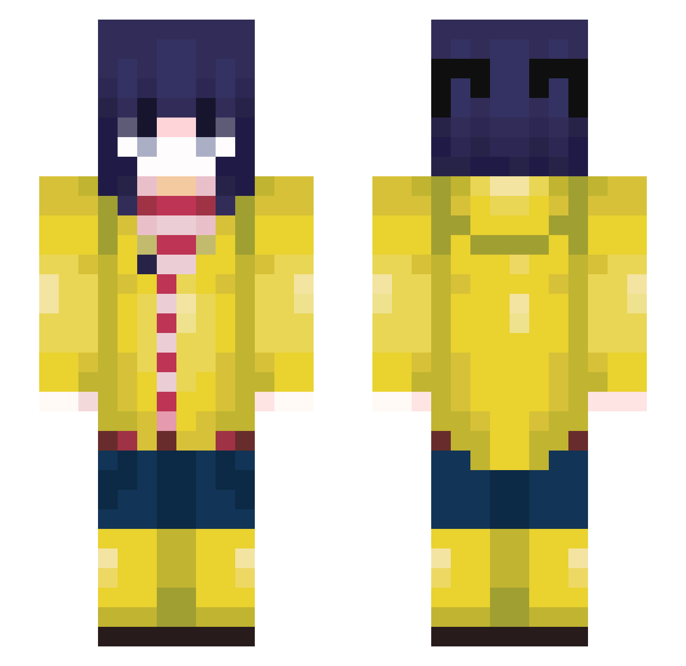 ChiaraMaz Minecraft skin, front and back view