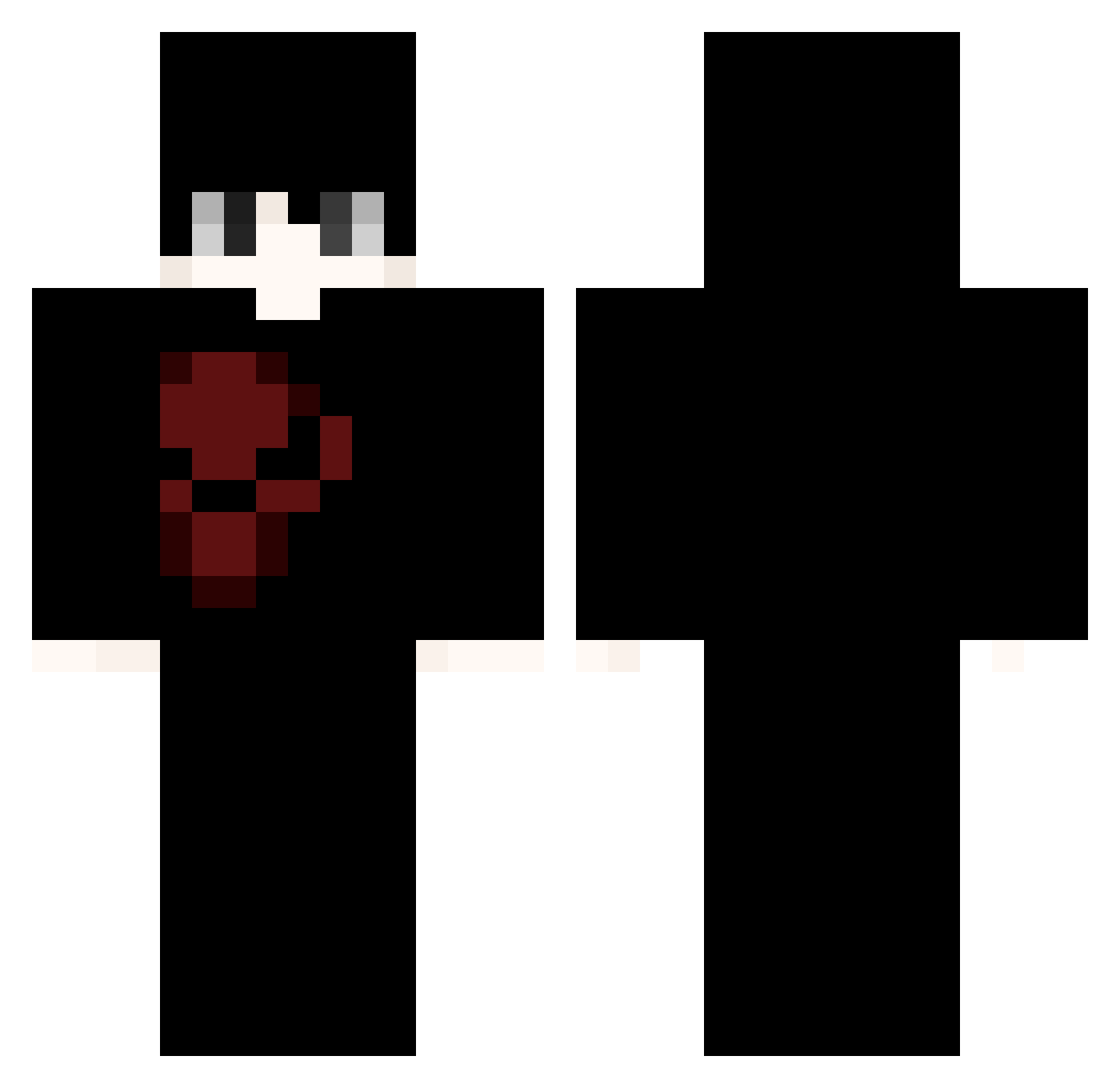 Reaccent Minecraft skin, front and back view
