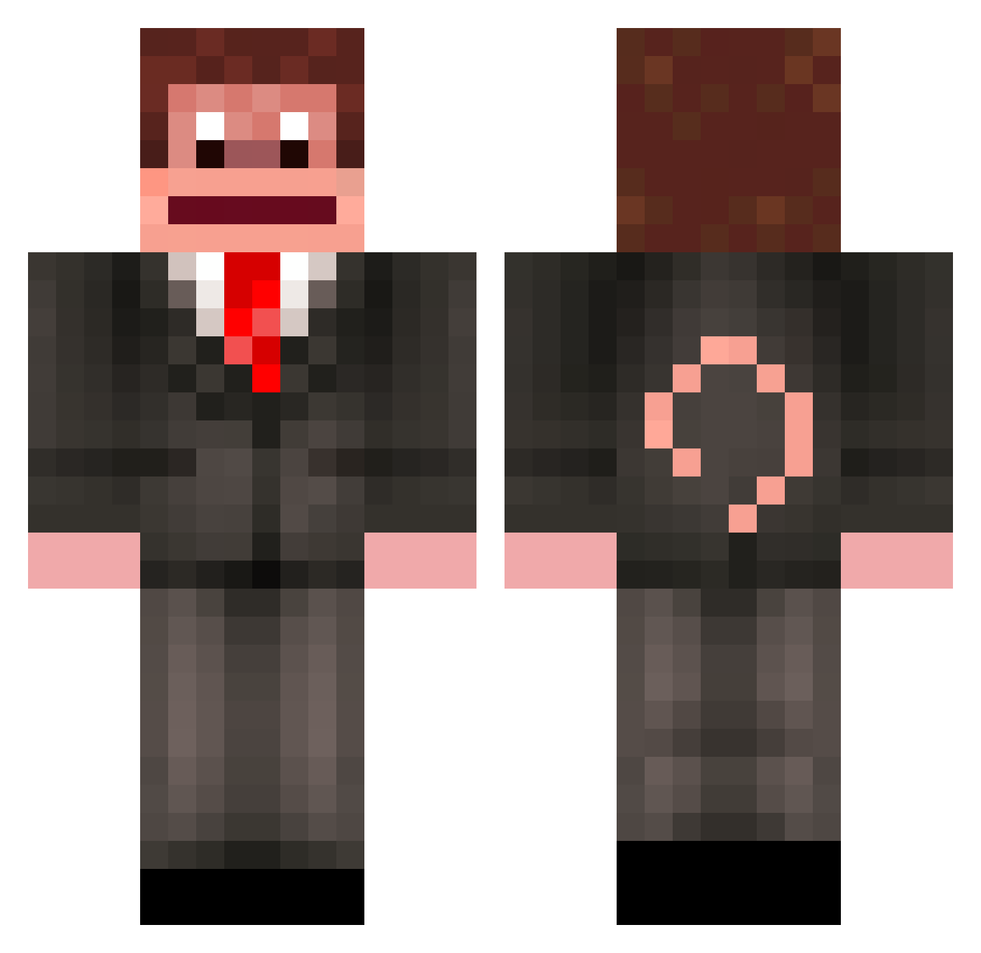 Krzyl00 Minecraft skin, front and back view